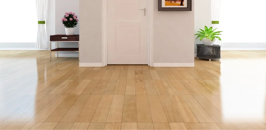 Açık renk laminant parke ve iç mekan
